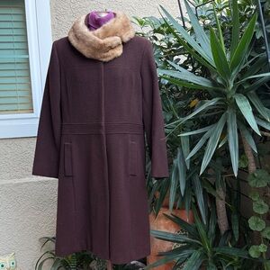 Vintage dark brown Marvin Richards wool coat